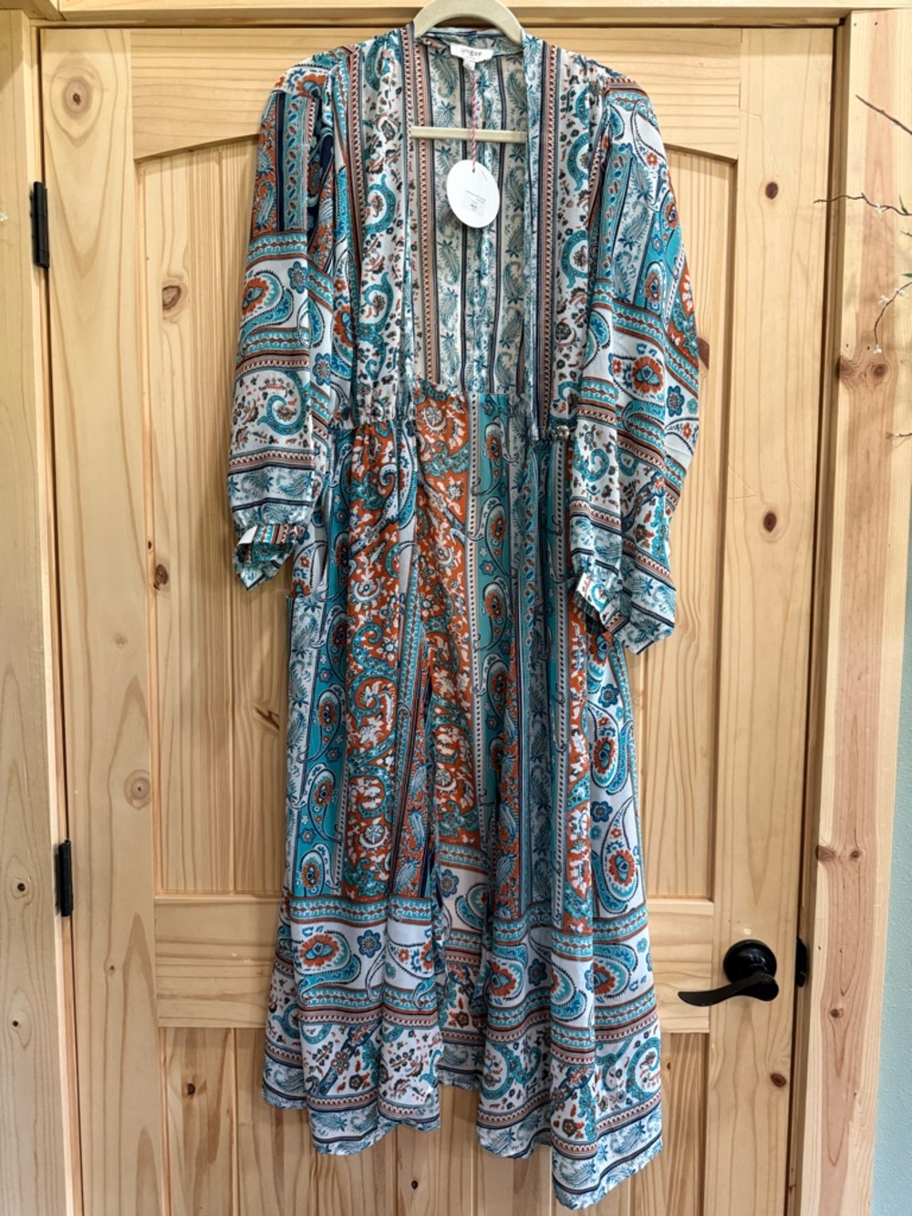Umgee Boho Paisley Cardigan in Teal